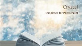  Presentation with woodland - Presentation theme having open-book-on-the-table background and a cream colored foreground