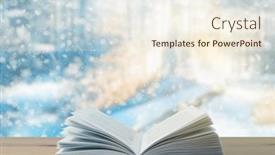  Presentation with woodland - PPT layouts consisting of open-book-on-the-table background and a cream colored foreground