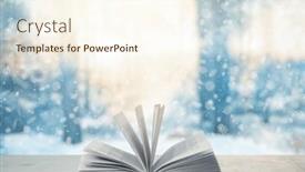  Presentation with woodland - PPT layouts featuring open-book-on-the-table background and a cream colored foreground