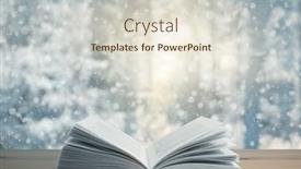  Presentation with woodland - PPT theme having open-book-on-the-table background and a lemonade colored foreground