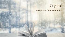  Presentation with woodland - Theme featuring open-book-on-the-table background and a cream colored foreground