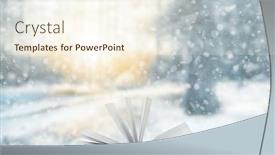  Presentation with woodland - PPT theme having open-book-on-the-table background and a cream colored foreground