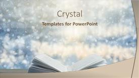  Presentation with woodland - PPT theme featuring open-book-on-the-table background and a sky blue colored foreground