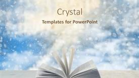  Presentation with woodland - Presentation design featuring open-book-on-the-table background and a cream colored foreground