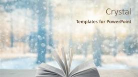  Presentation with woodland - PPT theme with open-book-on-the-table background and a cream colored foreground