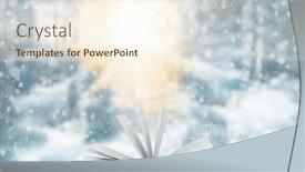  Presentation with woodland - Slide deck with open-book-on-the-table background and a cream colored foreground