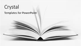  Presentation with open book - PPT layouts featuring open book on white background background and a  colored foreground