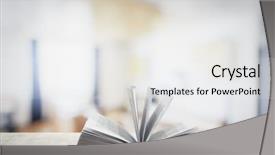  Presentation with open book - Colorful theme enhanced with open book on white wooden backdrop and a white colored foreground