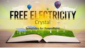  Presentation with renewable energy - Amazing theme having open-book-renewable-energy-concept backdrop and a yellow colored foreground