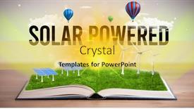  Presentation with renewable energy - Beautiful slide deck featuring open-book-renewable-energy-concept backdrop and a yellow colored foreground
