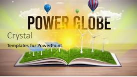  Presentation with renewable energy - Slide set enhanced with open-book-renewable-energy-concept background and a yellow colored foreground
