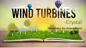  Presentation with renewable energy - Presentation design with open-book-renewable-energy-concept background and a yellow colored foreground
