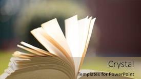  Presentation with wisdom - Amazing slides having open-book-under-sunlight-outdoors backdrop and a coral colored foreground