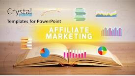  Presentation with affiliate marketing - Presentation design having open-book-with-affiliate-marketing background and a lemonade colored foreground