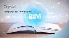  Presentation with bim - Slide deck consisting of open-book-with-bim-abbreviation background and a sky blue colored foreground