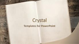  Presentation with aged paper - Slide deck enhanced with open book with blank pages background and a lemonade colored foreground