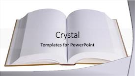  Presentation with book opening - Colorful slide set enhanced with open book with blank pages backdrop and a  colored foreground