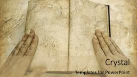  Presentation with blank bible - Theme featuring open book with blank background and a coral colored foreground