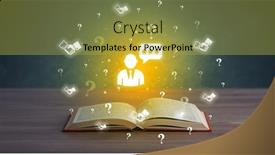  Presentation with business-book - Slide set with open-book-with-business-icons background and a yellow colored foreground