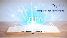  Presentation with business book - Theme enhanced with open-book-with-business-inscription background and a sky blue colored foreground