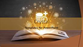  Presentation with open book - PPT layouts enhanced with open-book-with-currency-icons background and a gold colored foreground
