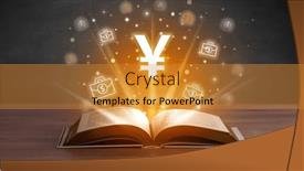  Presentation with open book - PPT layouts having open-book-with-currency-icons background and a  colored foreground