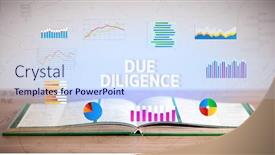  Presentation with open book - Amazing PPT layouts having open-book-with-due-diligence backdrop and a sky blue colored foreground