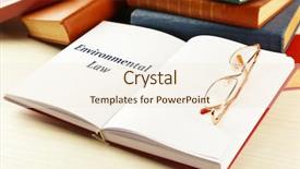 Presentation with environmental - Beautiful presentation theme featuring open book with environmental law backdrop and a cream colored foreground