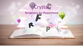  Presentation with open book magic lights - Beautiful theme featuring open book with flying 3d backdrop and a pink colored foreground