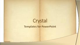  Presentation with open book page - Amazing PPT theme having open book with folded page backdrop and a lemonade colored foreground