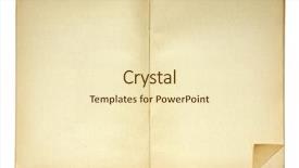  Presentation with old page - PPT theme with open book with folded page background and a cream colored foreground