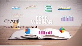  Presentation with open book - Presentation design featuring open-book-with-free-webinar background and a lemonade colored foreground