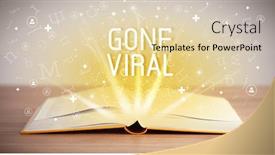  Presentation with open book - Colorful presentation theme enhanced with open-book-with-gone-viral backdrop and a lemonade colored foreground