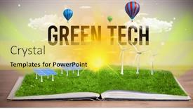  Presentation with open book - Slides with open-book-with-green-tech background and a yellow colored foreground
