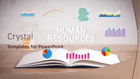  Presentation with human resources - Slides having open-book-with-human-resources background and a lemonade colored foreground