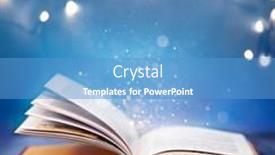  Presentation with open book magic lights - Beautiful theme featuring open-book-with-magic-lights backdrop and a teal colored foreground