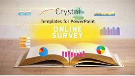  Presentation with online survey - Slides featuring open-book-with-online-survey background and a blonde colored foreground