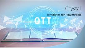  Presentation with open book - PPT layouts consisting of open-book-with-ott-abbreviation background and a light blue colored foreground