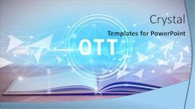  Presentation with open book - Slide deck consisting of open-book-with-ott-abbreviation background and a light blue colored foreground