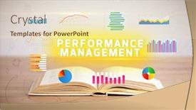  Presentation with performance management - Theme enhanced with open-book-with-performance-management background and a lemonade colored foreground