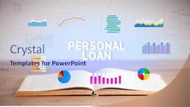  Presentation with open-book - Slide set consisting of open-book-with-personal-loan background and a sky blue colored foreground
