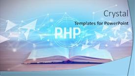  Presentation with open book - PPT layouts with open-book-with-php-abbreviation background and a light blue colored foreground