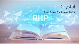  Presentation with open book - Beautiful slide deck featuring open-book-with-php-abbreviation backdrop and a arctic colored foreground