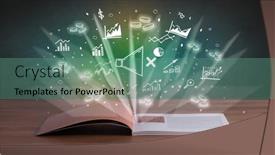  Presentation with profit - PPT layouts enhanced with open-book-with-profit-icons background and a seafoam green colored foreground