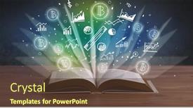  Presentation with profit - Presentation enhanced with open-book-with-profit-icons background and a tawny brown colored foreground