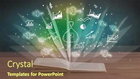  Presentation with profit - Presentation consisting of open-book-with-profit-icons background and a violet colored foreground