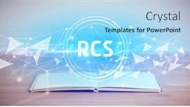  Presentation with open book - Presentation theme consisting of open-book-with-rcs-abbreviation background and a light blue colored foreground