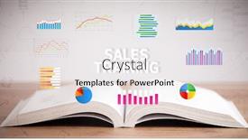  Presentation with open book - PPT theme consisting of open-book-with-sales-training background and a white colored foreground