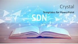  Presentation with open book - Presentation design enhanced with open-book-with-sdn-abbreviation background and a arctic colored foreground
