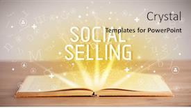  Presentation with open-book - Slide deck with open-book-with-social-selling background and a lemonade colored foreground